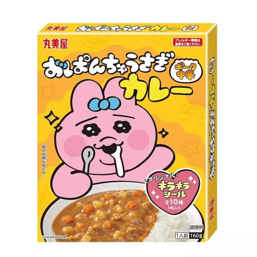 日本丸美屋豬肉中辛咖哩 - 內褲兔 160g 附貼紙